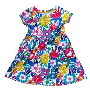 Mini Boden sz 9-10 flowered “Multi Tropical Bloom” pocket tee dress
